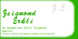 zsigmond erkli business card